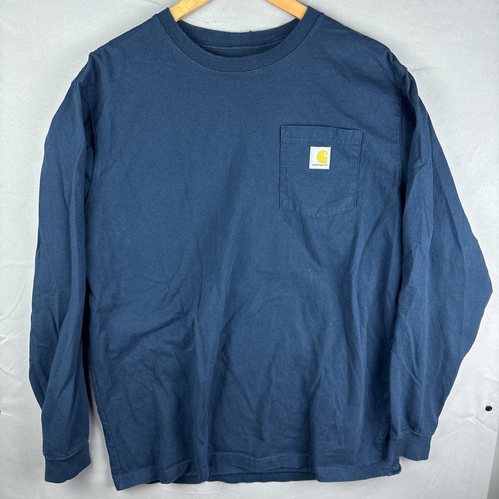 Carhartt Lot of 3 Size Large Tall Long Sleeve Pocket Shirts & T-Shirt K126 K87 - Picture 4 of 13